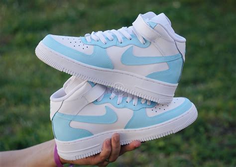 nike air force 1 blue shoes